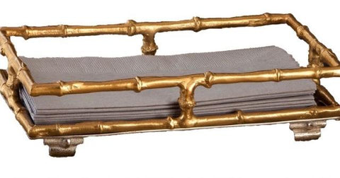 #4232 Gold faux bamboo guest towel holder