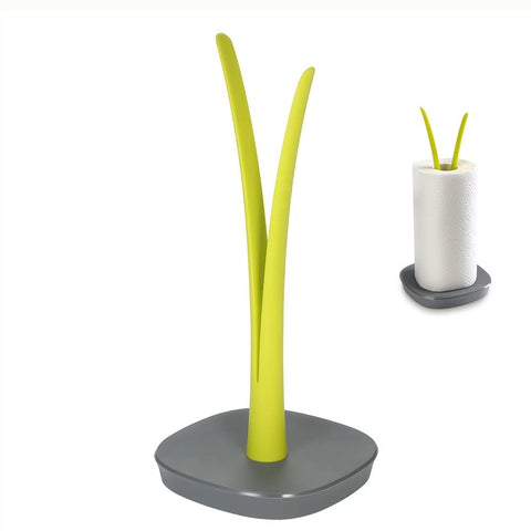 “Sprout” Decorative Paper Towel Holder or Toilet Paper Holder by Chenjing - Vertical Countertop Paper Towel Stand or Toilet Roll Stand - Sturdy No-Slip Base - 11.75” x 6”