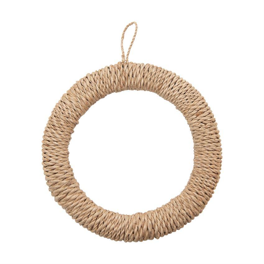 Hand-Woven Abaca Round Rope Trivet - 7-in - Natural