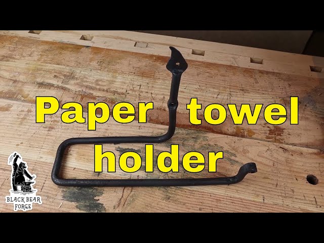 A simple paper towel or toilet paper holder is a great beginning blacksmithing project as well as a very useful item for the home or shop