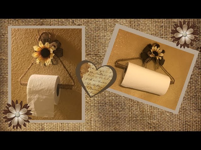 This Toilet Paper and Paper Towel Holder are so Farmhouse and Rustic, They are also so BUDGET Friendly! Come see how easy these are to make using and ...