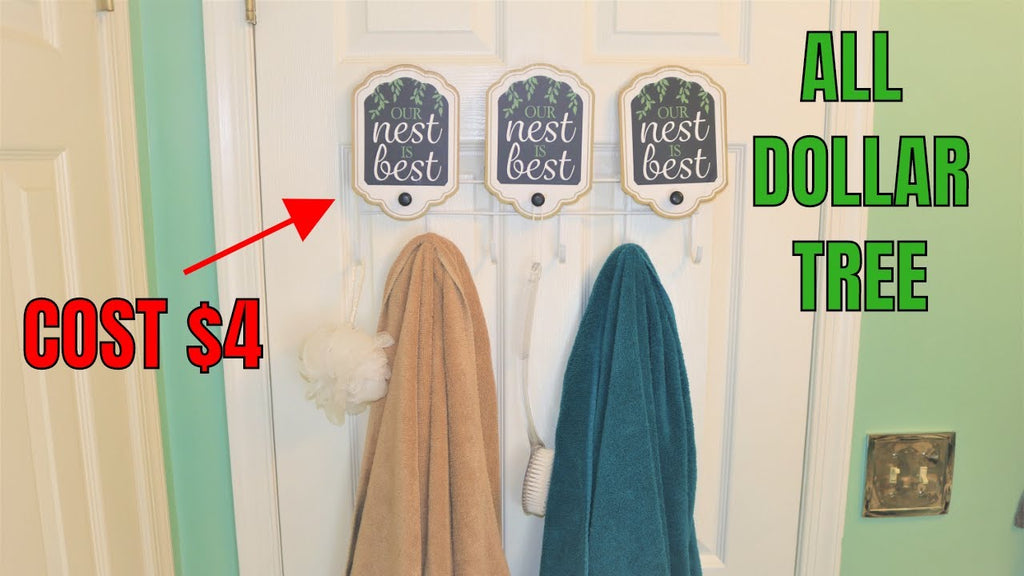 TOWEL HOLDER FOR BATHROOM DO IT YOURSELF | Dollar Tree | SHANETTADIYLIFE Hi Yall! I'm sharing my brilliant bathroom towel holder decor idea ...