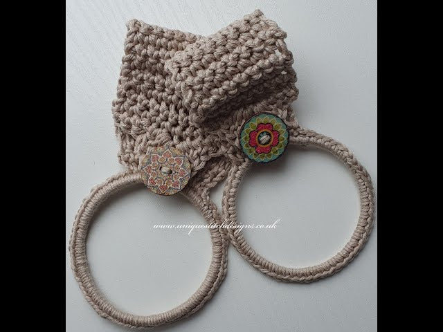 This video is about how crochet towel holder super easy and fast