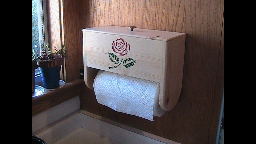 Make a paper towel holder with storage by Steve Ramsey - Woodworking for Mere Mortals (10 years ago)