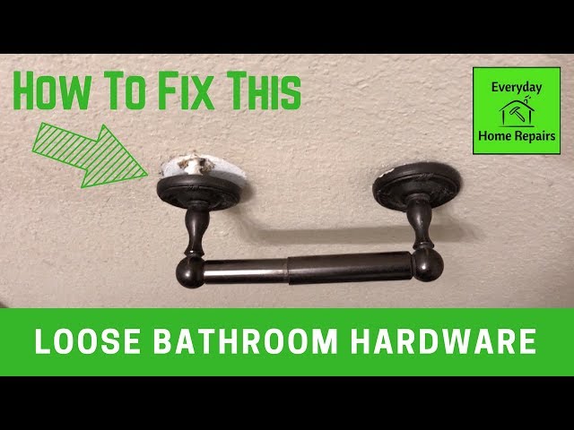 This video will show you how to secure a loose toilet paper holder, towel rack, or hand towel holder with the use of toggle bolts