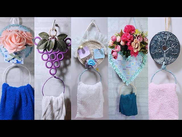 5 #IDEAS HANGING RING #TOWELHOLDER ! Watch my channel for diy, crafts, paper crafts, recycle crafts, room decor, how to and more.
