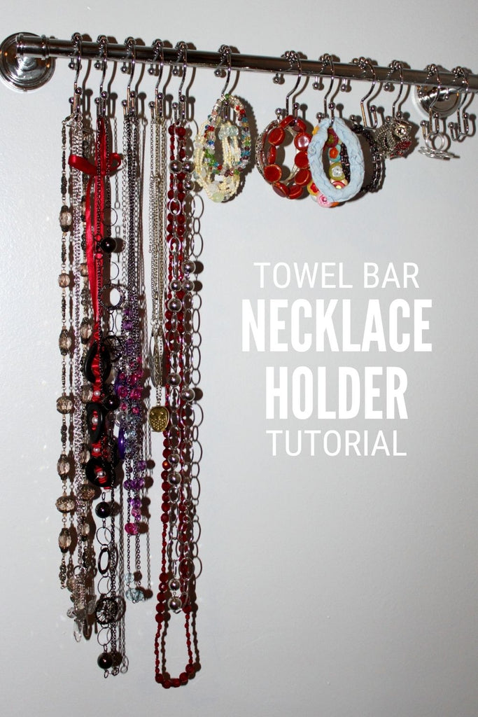 How to Make a Towel Bar Necklace Hanger for the Wall