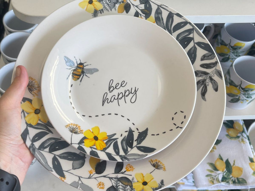 *NEW* Dollar Tree Spring Ceramic Dishes ONLY $1.25 | Lemons, Bees & Flowers