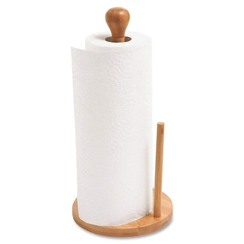 QI Bamboo Vertical Countertop Paper Towel Holder Stand (10626)