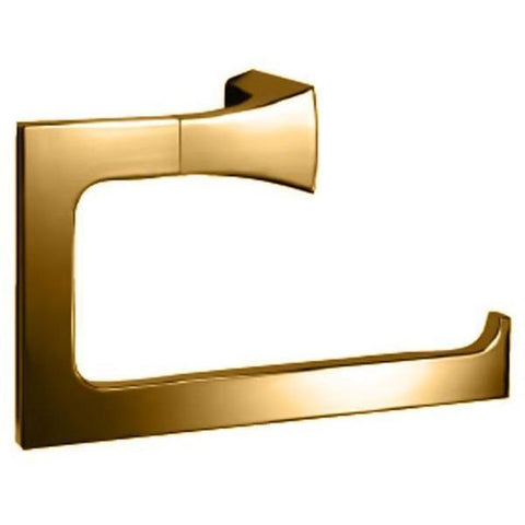 Sonia S7 Wall Mounted Open Towel Ring Holder Bath Hand Towel Holder, Brass