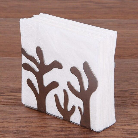 1PCS Stainless steel Tissue holders coral creative home towel holder table tissue box