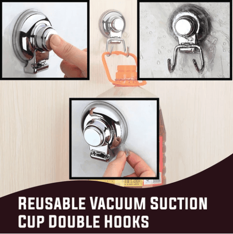 Reusable Vacuum Suction Cup Double Hooks