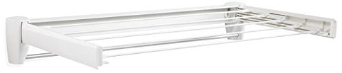 Leifheit 83201 Telefix 70 Wall Mount Retractable Clothes Drying Rack | 5 Drying Rods | White