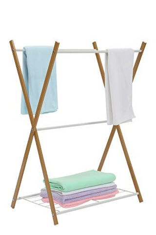 JEROAL Towel Rack Rail Stand Bathroom Storage Rack Laundry Drying Rack Hanger