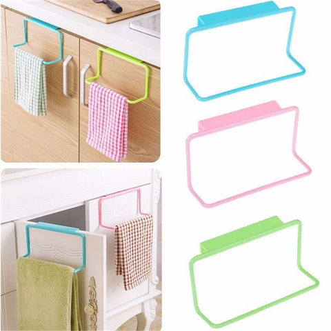 Candy Colors Over Door Tea Towel Holder Rack Rail Cupboard Hanger Hook