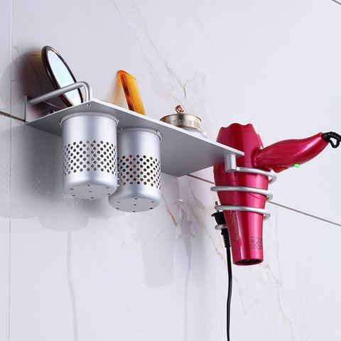 Bathroom Wall Mount Hanging Storage Rack With 360 Degree Rotation Towel Holder
