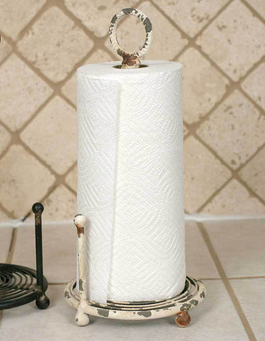 Provincial Paper Towel Holder - Antique White