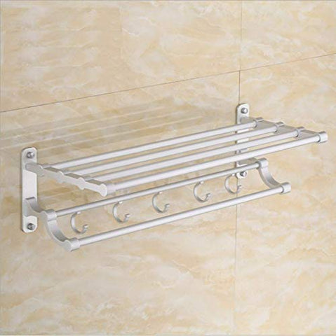 LGSYSYP Bathroom accessories/European home hotel bathroom wall hardware pendant high-end space aluminum oxide belt hook shelf towel rack hanger towel rack towel/towel rack