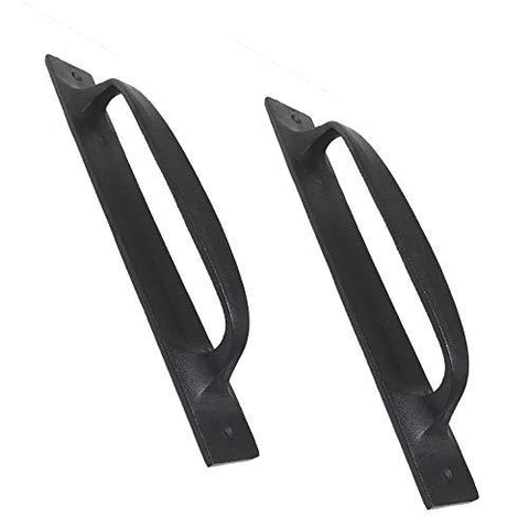 (2) 11  Flat Iron Handles - Ds-01 For Gate, Garage, Closet, Cabinet, Sliding Barn &Amp; Shed Doors - In Vintage Black Wrought Iron Finish For Interior &Amp; Exterior Designing - (2) Handles
