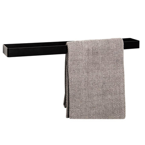 Fold towel rail - black