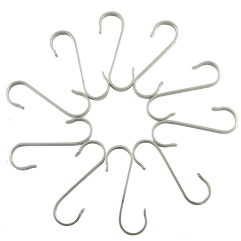 LEVIPES Flat S Hooks 10-Pack SUS304 S Hooks,3 Inch S Shaped Hooks for Kitchen,Garage, Garden, Office