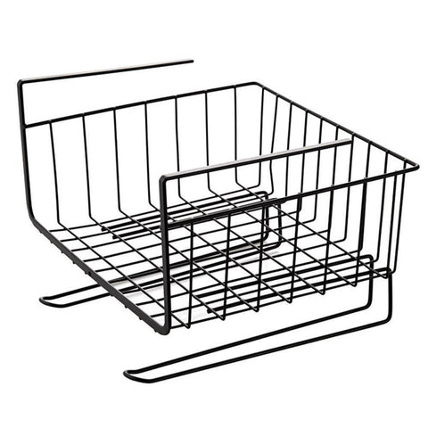 AIYoo Heavy Duty Under Shelf Basket with Paper Towel Holder for Pantry Cabinet Closet Wire Rack Storage Basket,Wardrobe,Office Desk Space Save Bathroom Kitchen Organizer Baskets for Extra Storage