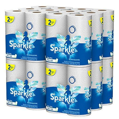 Sparkle Paper Towels, 24 Giant+ Rolls, Modern White, Pick-A-Size, 24 = 46 Regular Rolls