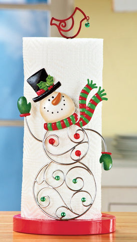 Jolly Snowman Paper Towel Holder