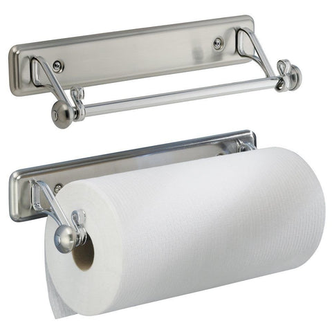 Under Cabinet / Wall-Mount Paper Towel Holder for Kitchen, Bathroom, Stainless Steel Finish