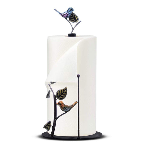 Bird - Cute and Decorative Kitchen Paper Towel Holder Countertop, Free Standing, Iron, 15 inch