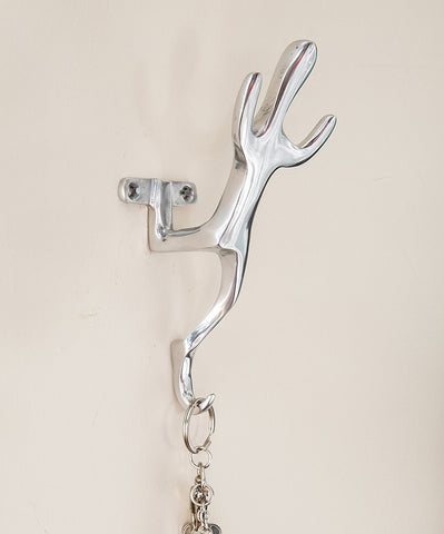 Contemporary Design Clothes Wall Hanger by Comfify | Hand-Cast Aluminum Runner Key Holder, Handbag Hanger, Wall Mounted Coat Rack, and More | Includes Screws and Anchors |