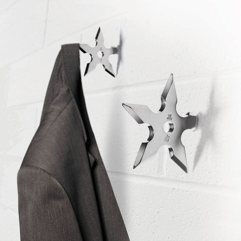 Aprince Set of 2 Stainless Steel New Star Door Coat Hook Clothes Hanger Holder (Star Hook - Set of 2)
