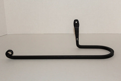 Wrought Iron Paper Towel Bar - Hand Made- Scroll End