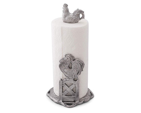 Arthur Court Designs Aluminum 14" Rooster Country Paper Towel Holder