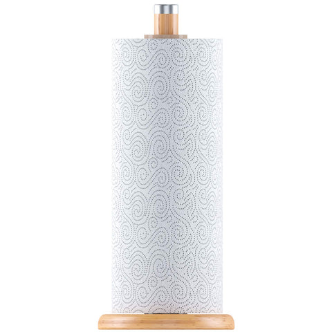 Home Intuition Counter Top Slim Bamboo Paper Towel Holder