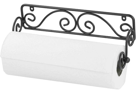 Home Basics Scroll Design Wall Mounted Paper Towel Holder