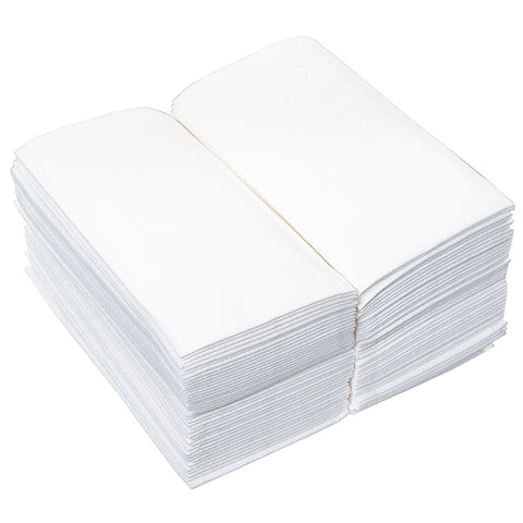 200 Pack - California Home Goods Linen-Feel Disposable Guest Hand Towels, 12&quot; x 17&quot; Folded, Soft Cloth-Like Absorbent Paper Napkins for Dinners, Parties, Weddings, Bathrooms, White, Set of 200