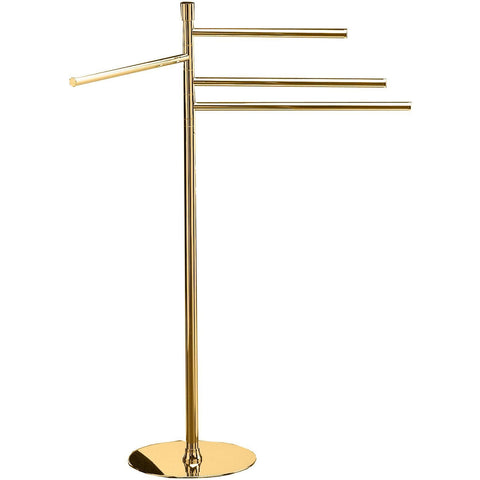 Standing Towel Rack Stand Bar Towel Holder 4-tier Four Bars Towel Bar, Brass