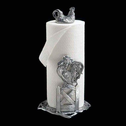 Arthur Court Rooster Paper Towel Holder