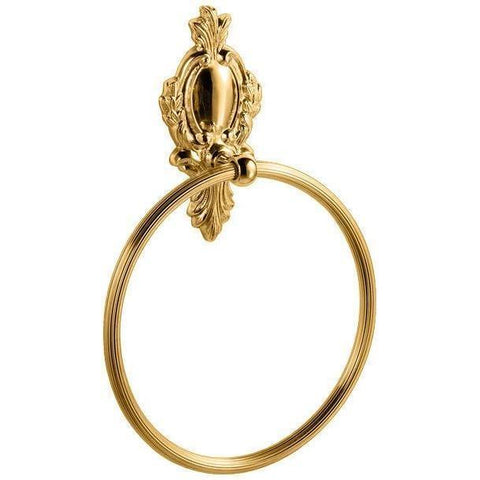 GM Luxury Imperiale Wall Round Towel Ring Holder Bath Hand Towel Holder, Brass