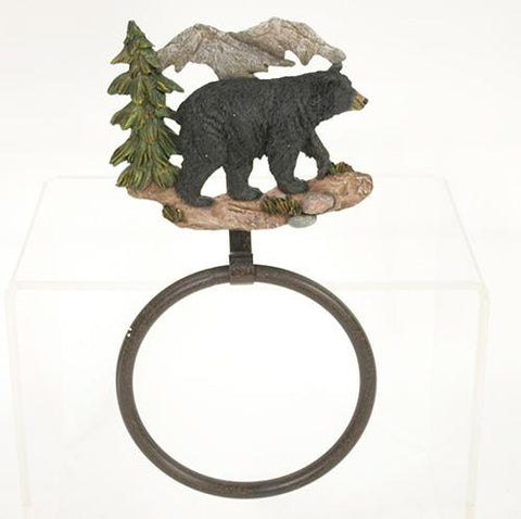 Black Bear Towel Ring - Bear Essentials Shop