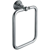 BA Canova Wall Rectangular Towel Ring Holder Bath Hand Towel Holder Towel, Brass