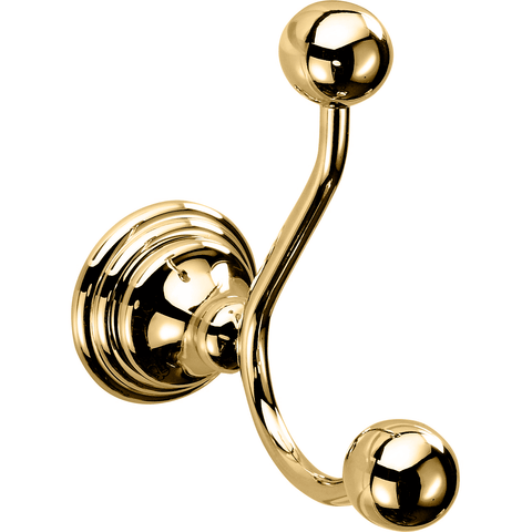 DWBA Towel Double Robe Hook Hanger for Bath / Kitchen Towel Holder, Chrome Brass