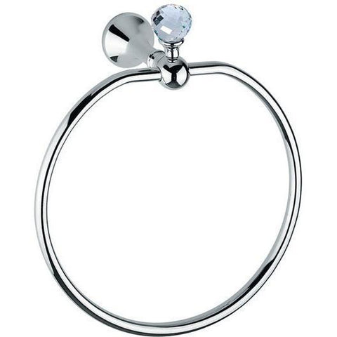 BA Folie Swarovski Round Towel Ring Holder Bath Hand Towel Holder Towel - Brass