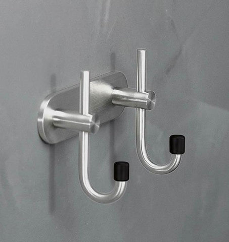 PSBA Towel Double Robe Hook Hanger for Bath, Kitchen Towel Holder Steel Matte