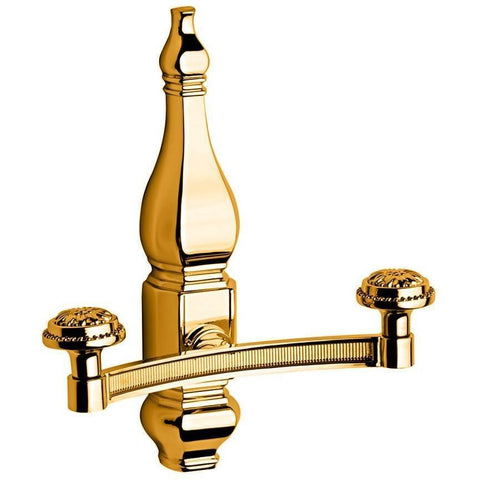 Lux Queen Wall Double Towel Robe Hook Hanger for Bath Towel Holder, Brass