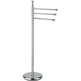 BA Standing 3-Tier Bathroom Towel Bar Rail Rack Towel Holder - Brass