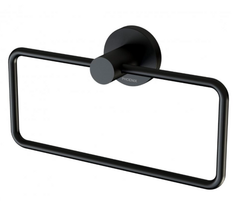 Phoenix RADII hand towel holder (Black or Chrome)