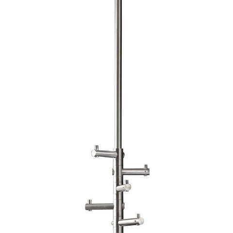 PSBA Ceiling Hook Hanger for Bath Towel, 5-hooks 33.5-inch Stainless Steel Matte