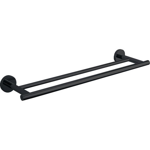 DWBA Matte Black Wall Double Towel Bar Rail Holder Hanger Bath Hand Towel Holder